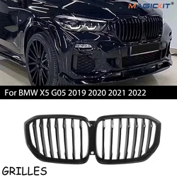 MAGICKIT For BMW X 5 Series G05 X5 30d 40i 50i M50d 2019-2022 Front Grille Gloss Black ABS CAR Accessories