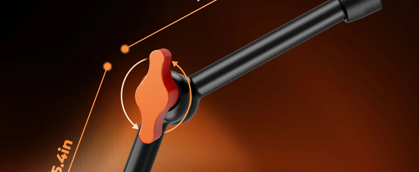 K&F CONCEPT Magic Arm mit 1/4"-Schraube, 2er-Pack, 9,8" Kamerahalterungsarm, 360° ° Kugelköpfe für DSLR-Kameras, Monitore, Blitzgeräte, LED-Leuchten und Kamerakäfige – Detail 7