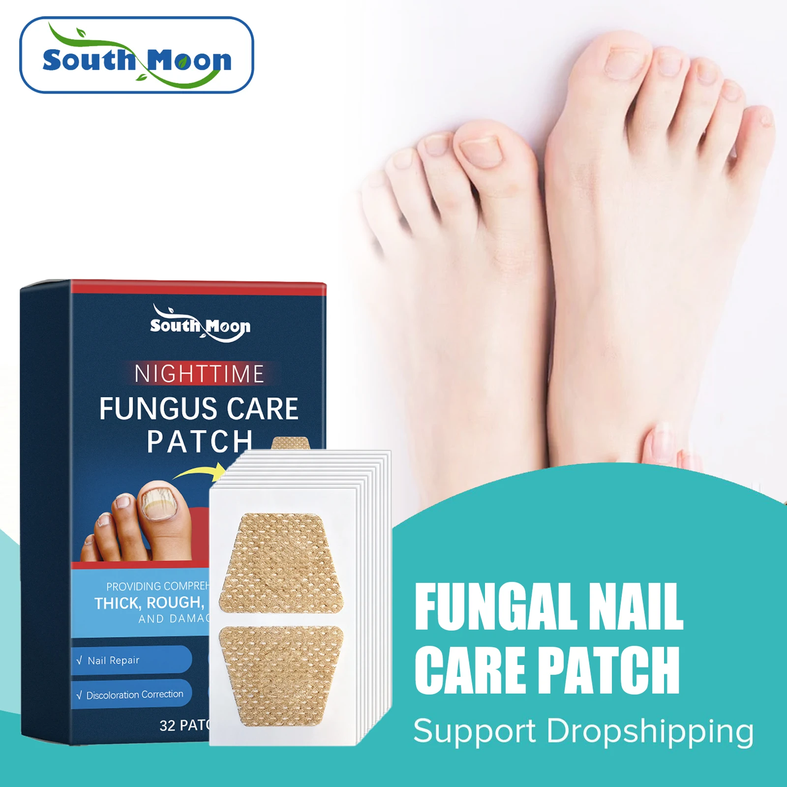 

32/64/96pcs Toenail Fungus Patches Nail Ingrown Correction Restore Damaged Discolored Remove Gray Yellow Nail Nail Repair Patch