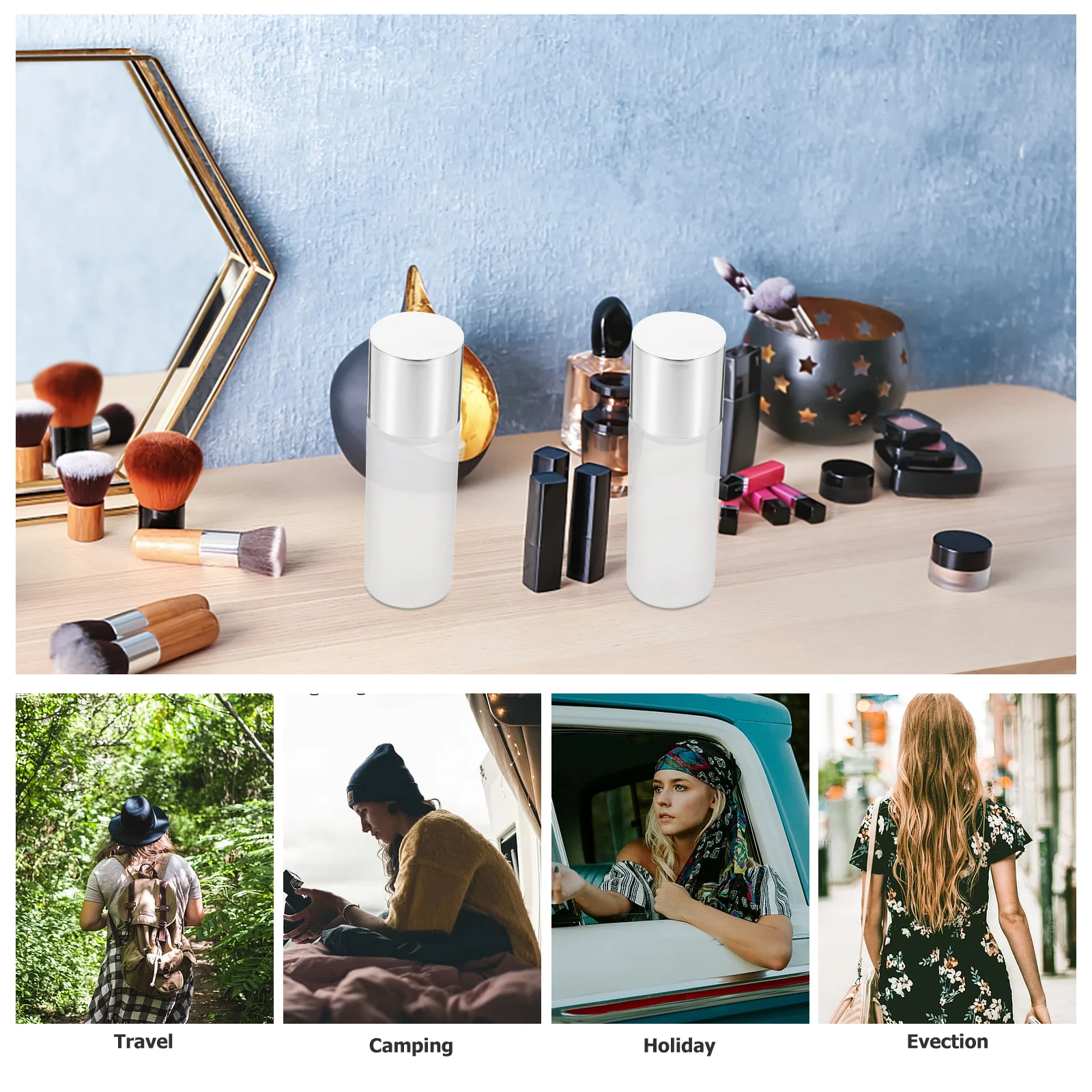 

3pcs Refillable Sub Packaging Bottles Dispenser Travel Lotion Containers Empty Sample Shampoo Emulsion Bottles 100Ml