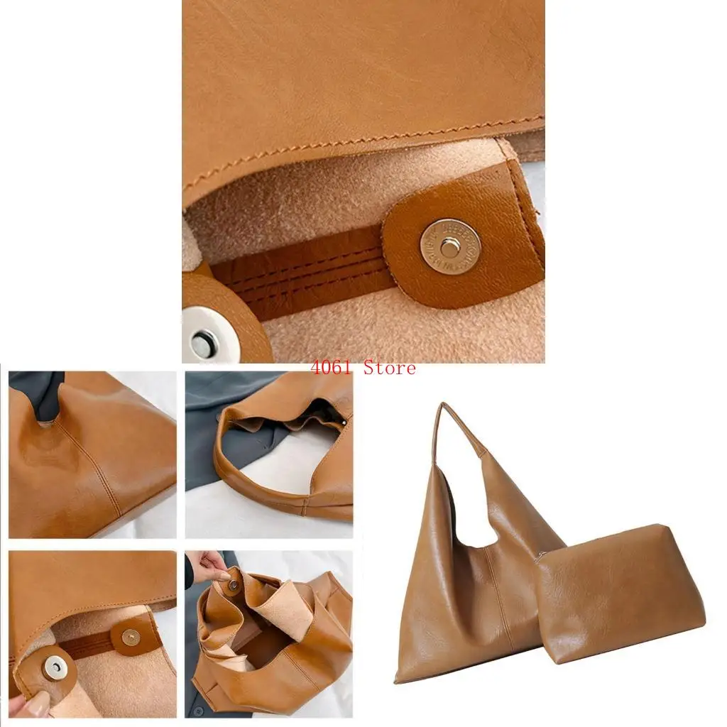 

Stylish Women's PU Leather Handbag with Ample Space and Shoulder Bag Set 2pcs
