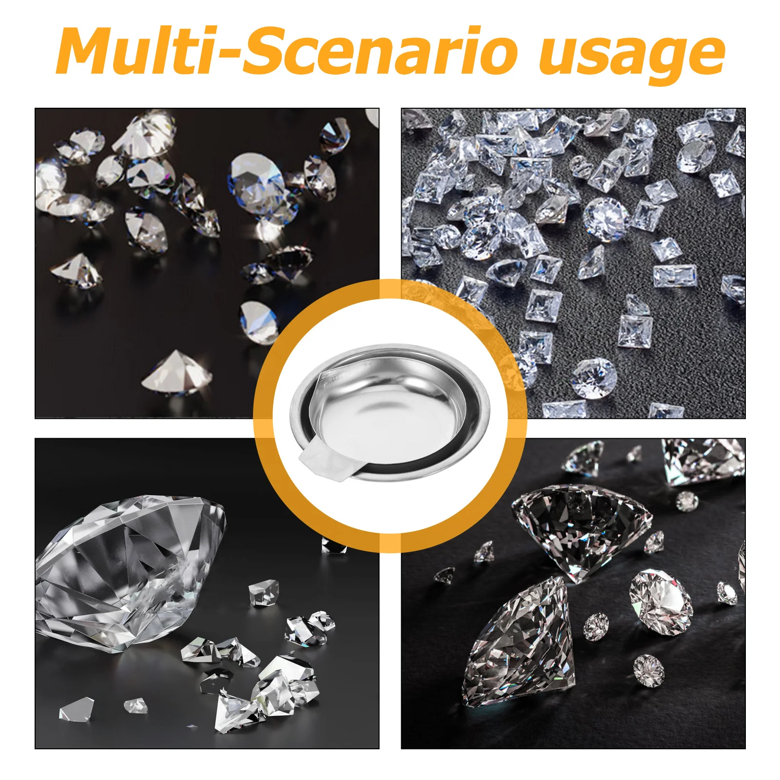 2 stuks roestvrijstalen weegpannen precisieweegschaal voor mini-steentjes poeder digitale trinket gewichtsmeetinstrumenten