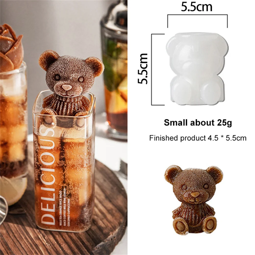 Ice Maker Easy To Use Silicone Mold Convenient Candy Dough Molds Multipurpose Bear Cake Baking Mold Flexible Chocolate Cake Mold