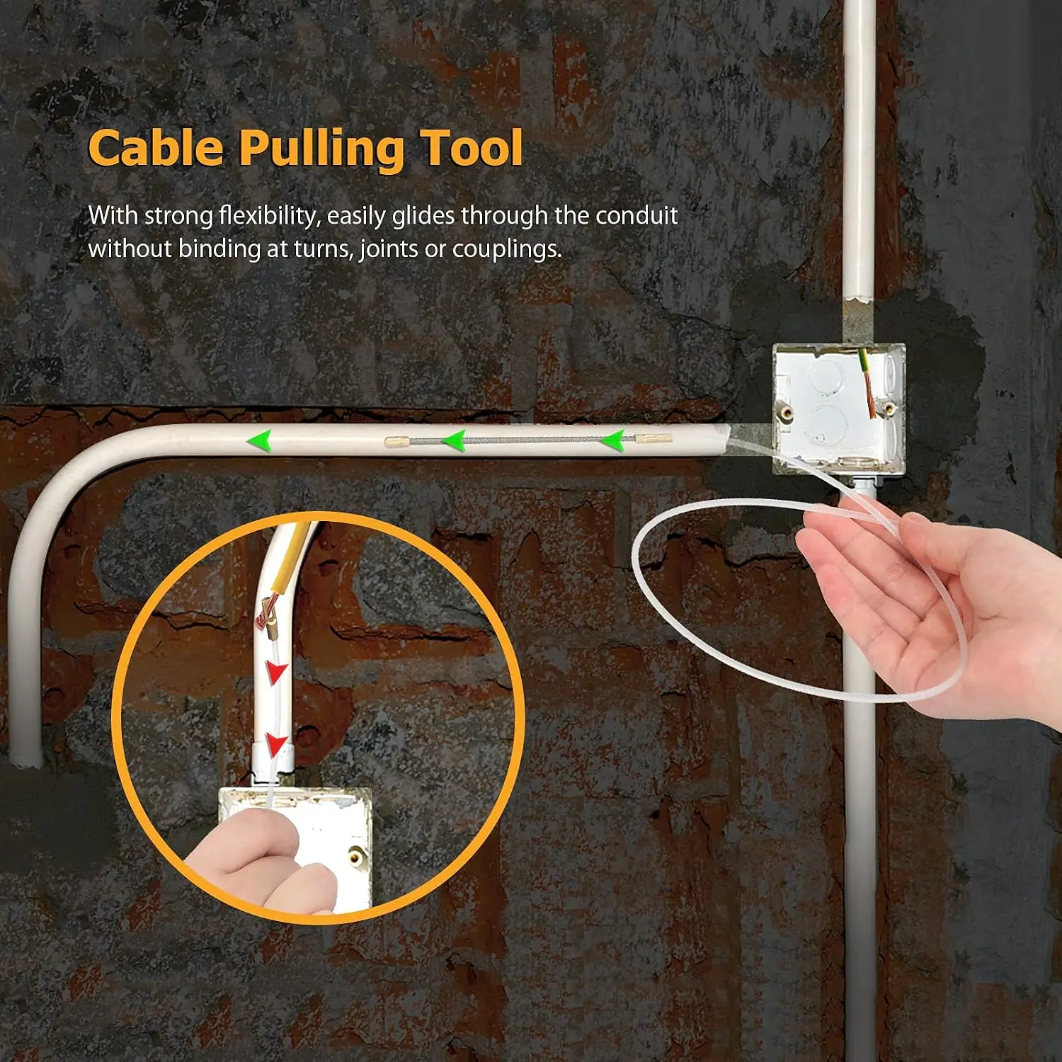 3/4mm 5/10/15/20/25/30m Universal Wire Puller Durable Nylon Threading Device Practical Electrician Cable Threading Tool