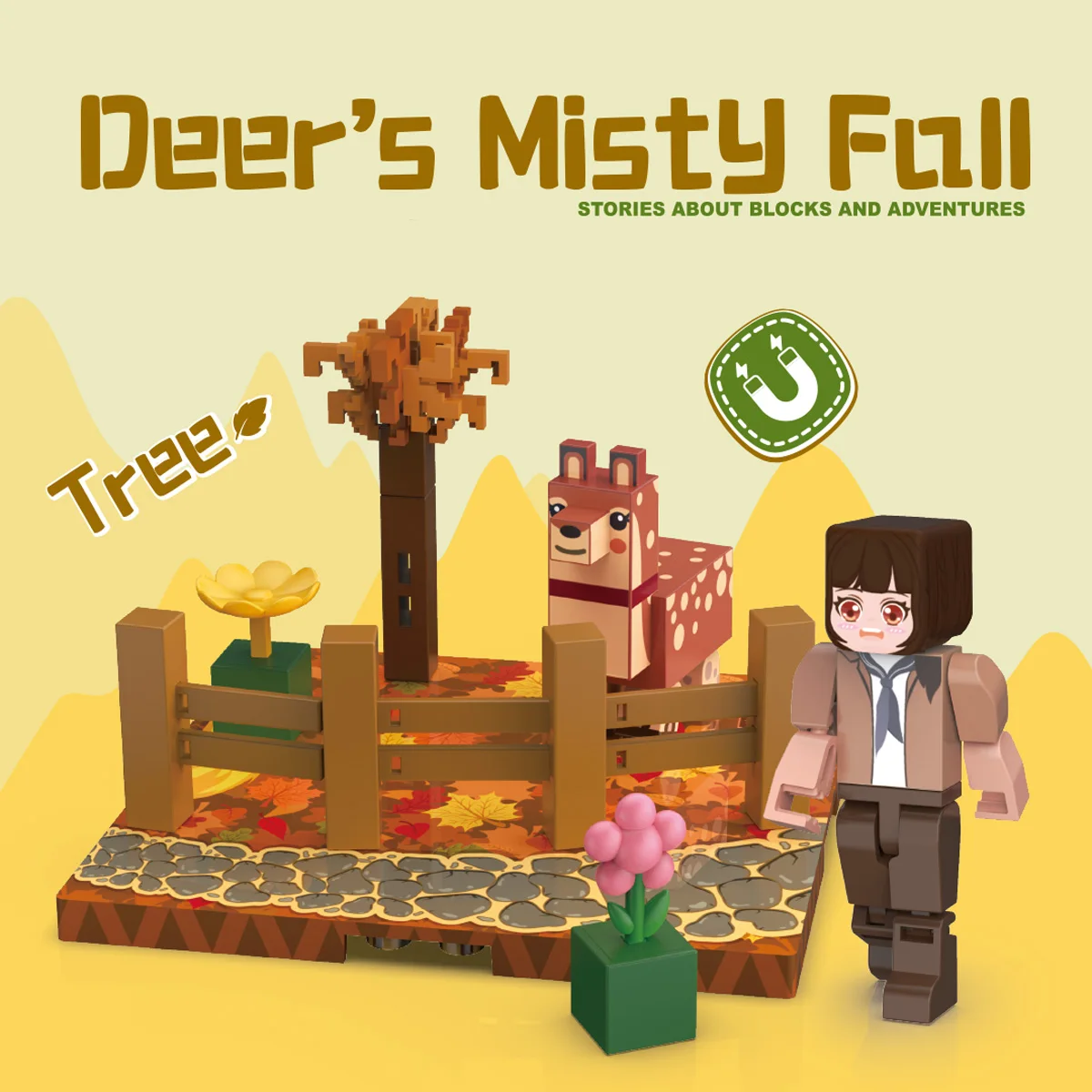 내 3D 세계 자기 빌딩 블록, 야생 동물 시리즈 빌딩 블록 어린이 자기 빌딩 블록 장난감 선물