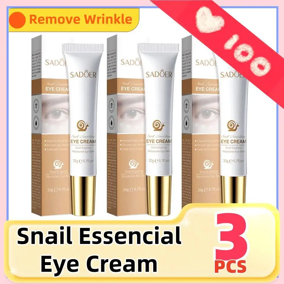 

3Pcs Removal Wrinkles Eye Cream Collagen Eye Bag Removal Lifting Fade Fine Lines Moisturizing Brightening Anti Puffiness Cream