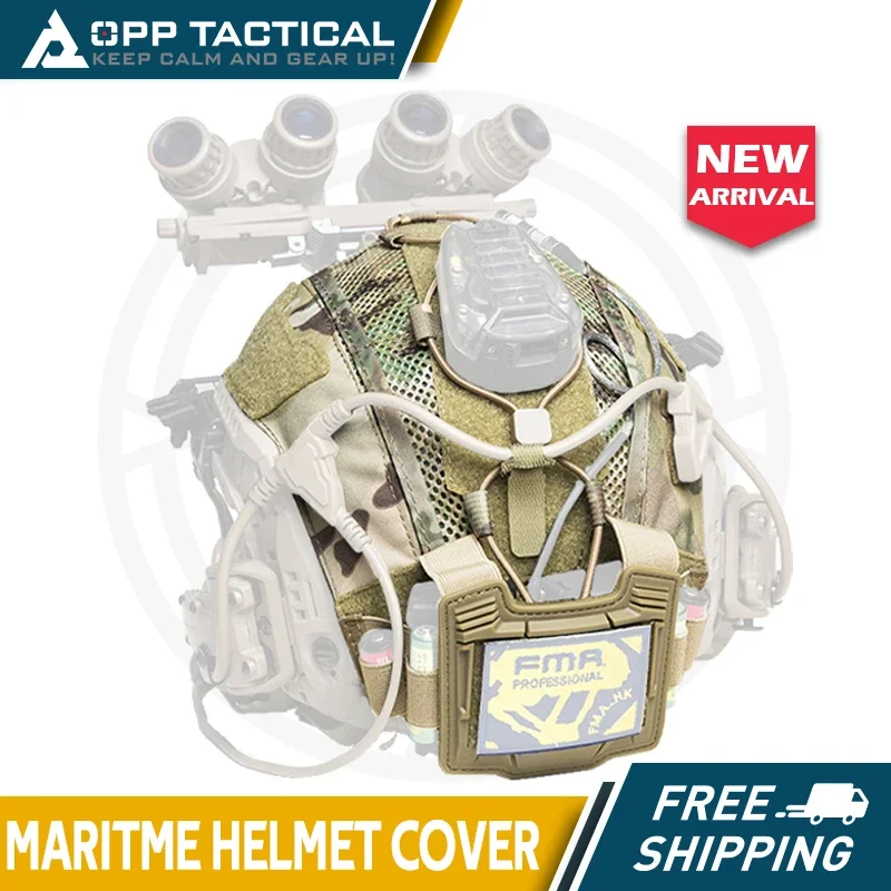 

FMA Tactical Maritime Helmet Cover Multifunctional Battery Holder Balanced Pouch Bag BK/DE/MC