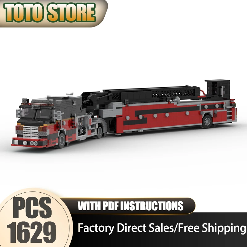 

Пожарный Moc, строительные кирпичи, скорость, румпель, модель лестницы, технология, модульные блоки, подарки, рождественские игрушки, сделай сам, сборка