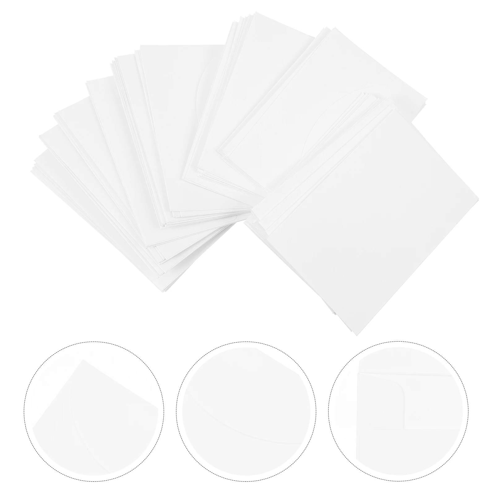 

100pcs Thickened Paper File Pocket Premium Paper Envelope Postcard Storage Bag For Greeting Cards Holiday Invitations