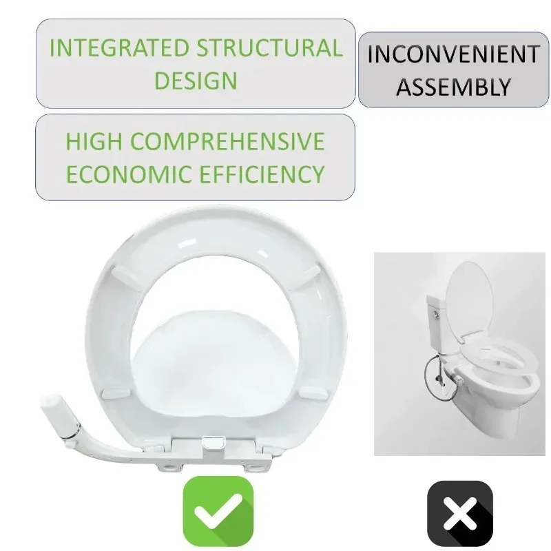 

O-образный вертикальный спрей, самоочищающийся, мягкое закрытие, комбинированное сиденье для унитаза и биде