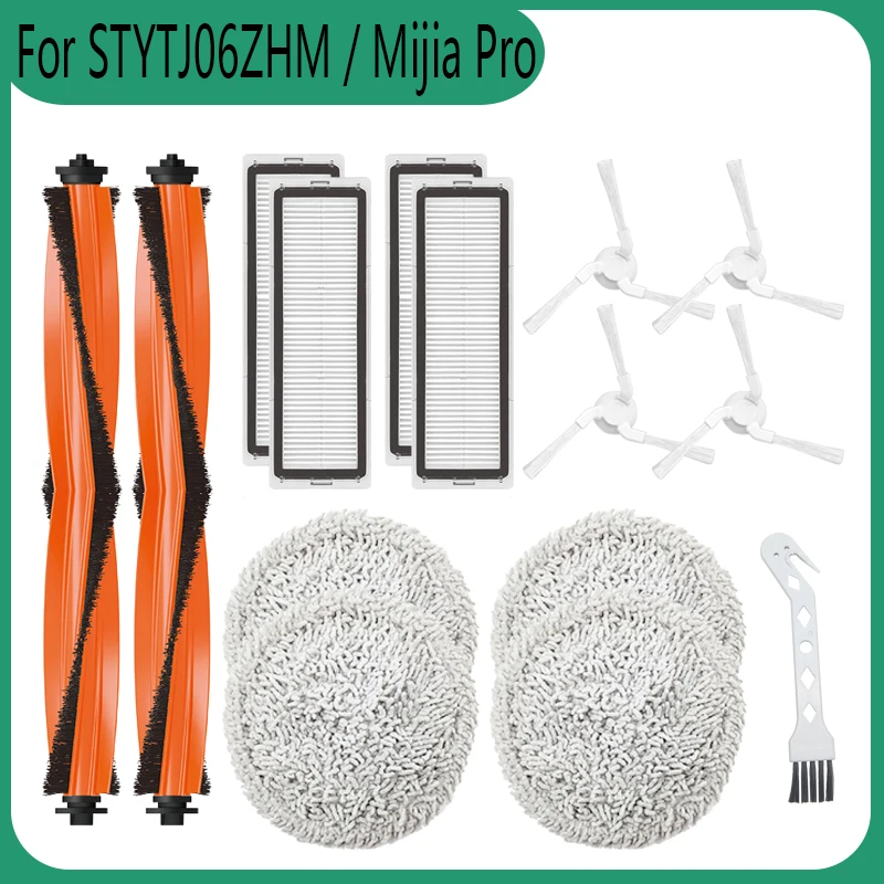 For Mijia Pro STYTJ06ZHM Self-Cleaning Robot Vacuum Mop Vacuum Cleaner Filter Main Brush Cover Mop Pads Stent Accessories kit