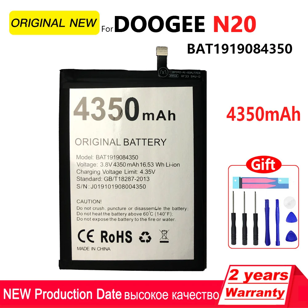 

100% Original Rechargeable Battery BAT1919084350 4350mAh for DOOGEE N20 N20Pro N20 Pro Mobile Phone Bateria with Tracking number