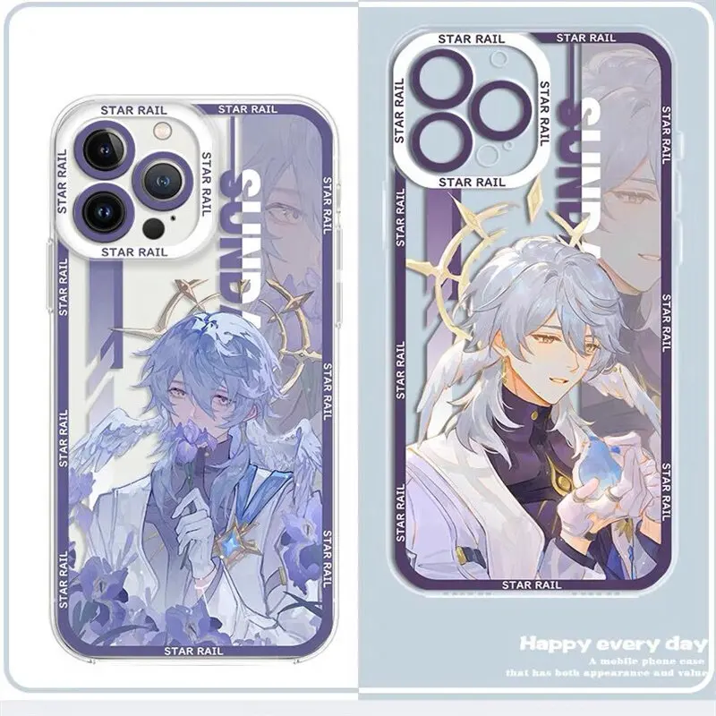 Honkai Star Rail 일요일 전화 케이스 IPhone 16e 11 12 13 14 15 16 Pro Max 16 15 14 Plus XR XS Max 12 13 미니 커버 클리어