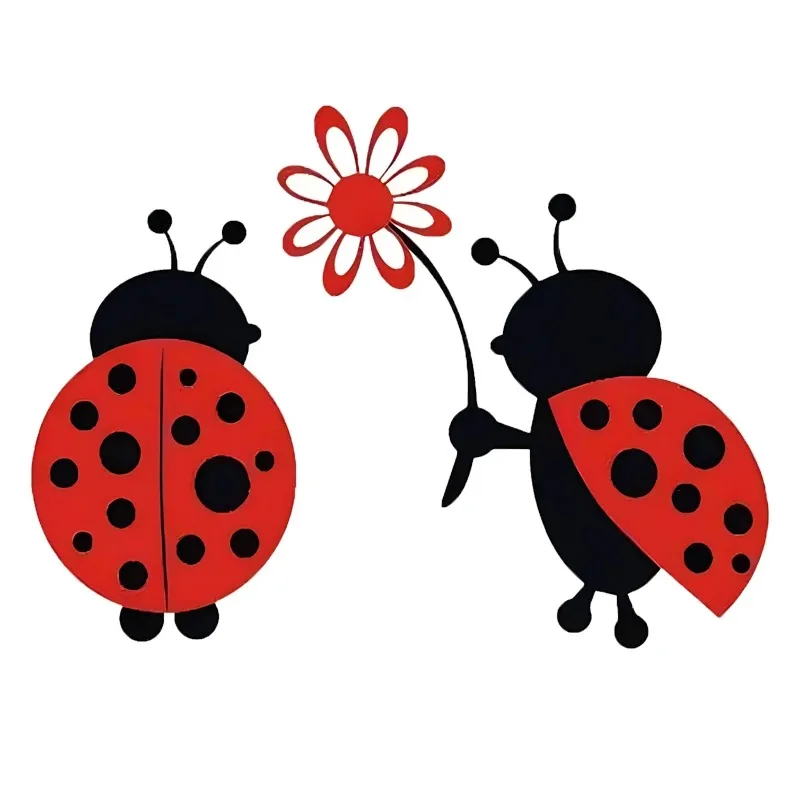 Adorable Ladybug Love Car Sticker - Perfect for Cars, Trucks, Motorcycles & More! 15x11cm PVC KK