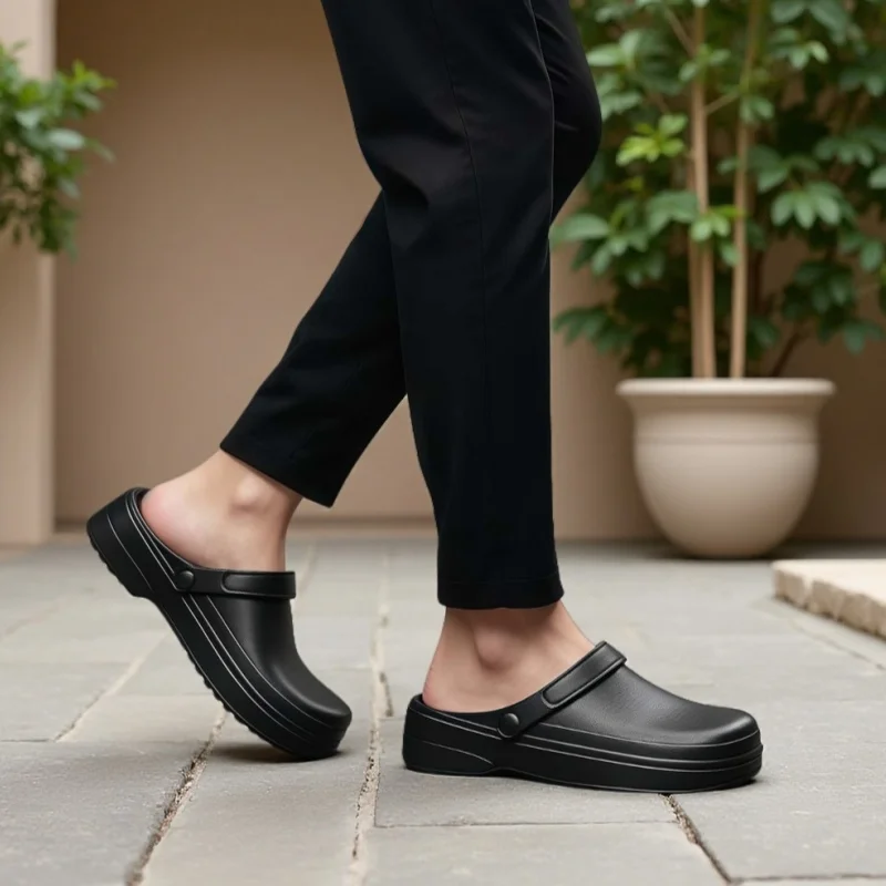 Eva-Clogs für Herren | Leichte und bequeme Slip-On-Hausschuhe, Hausschuhe für den Innenbereich, Gartenschuhe für den Außenbereich, Pantoletten. – Detail 8