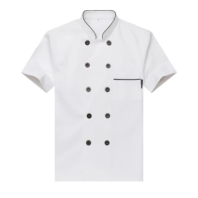 Summer Lightweight Men's Chef Uniform Wear-resistant Hotel Restaurant Catering Kitchen Outfit