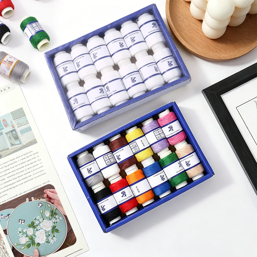 12 Rolls of Colorful Sewing Thread Set for Home Use, Sewing Machine Thread, Hand Sewing Thread, DIY Needle and Thread Tools