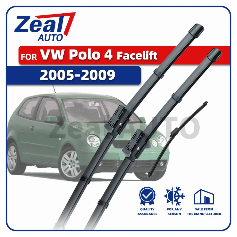 شفرات الممسحة الأمامية والخلفية LHD لسيارة Volkswagen VW Polo 4 IV MK4 Hatchback 2005 2006 2007 2008 2009 GTI ملحقات فرش الزجاج الأمامي