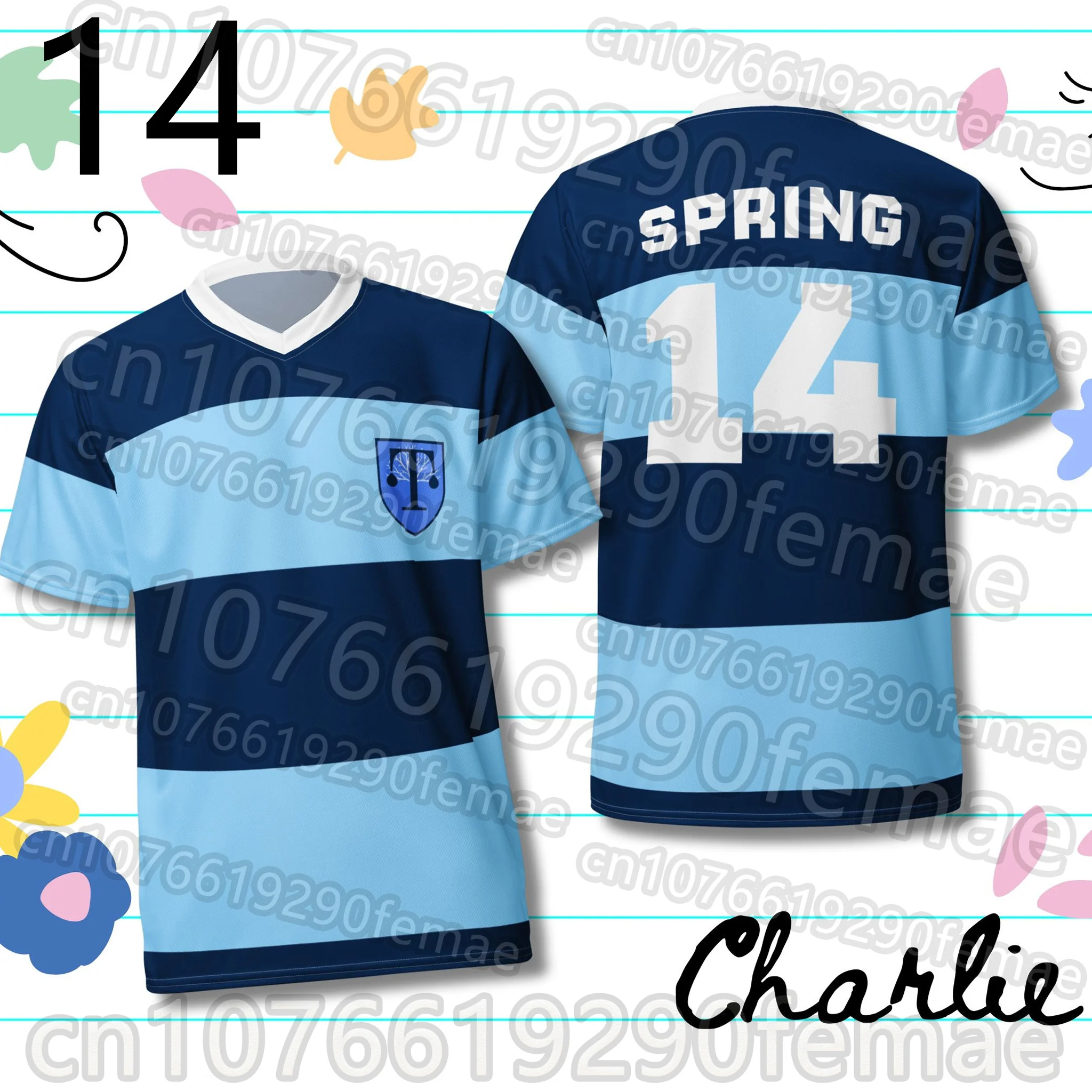 2026 New Heartstopper Forever LGBTQ Men's T-Shirt Nick Nelson Charlie Spring 10#14# Rugby Jersey Truham Grammar School Uniform view 5