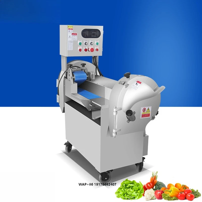 Industrial Stainless Steel Vegetable Cutter Machine  Commercial Fruit and Vegetable Slicing Dicing Shredding Equipment