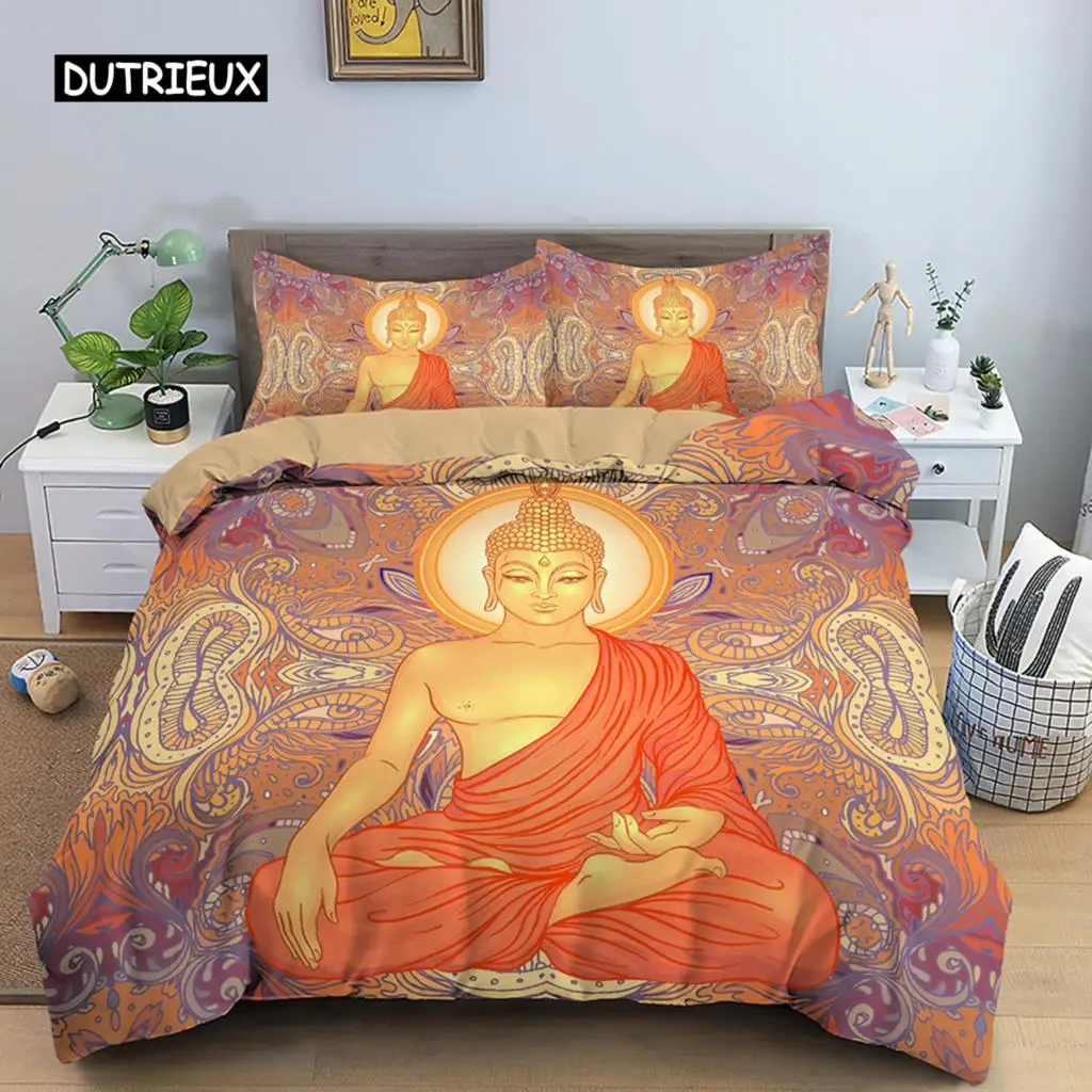 

Mandala Buddha Bedding Set Mandala Quilt Cover Duvet Cover Set Luxury Bed Sets Bohemian Buddhist Souvenir Bedroom Decorations