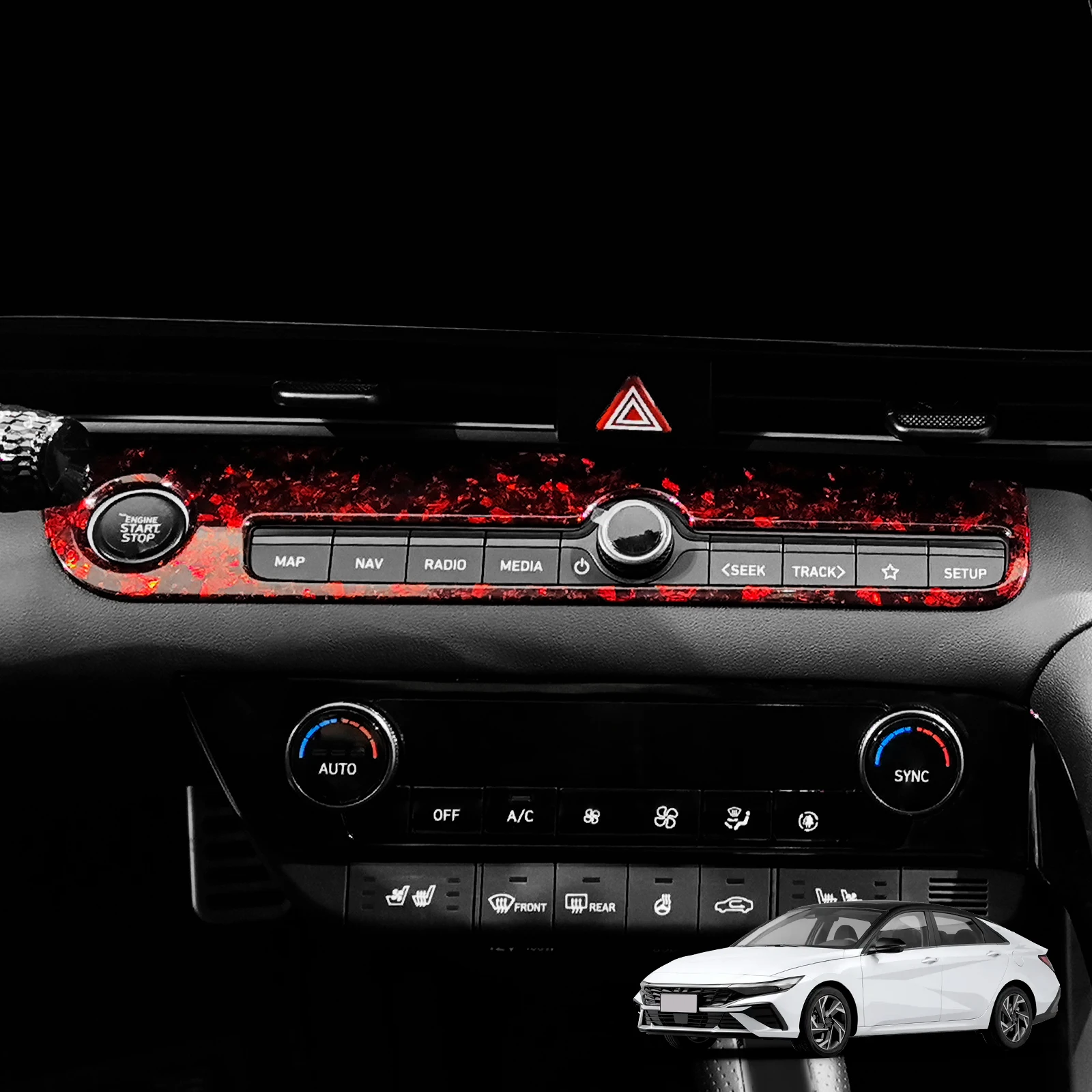 

Глянцевая декоративная накладка на кнопку старт-стоп приборной панели для Hyundai Elantra CN7 N Line