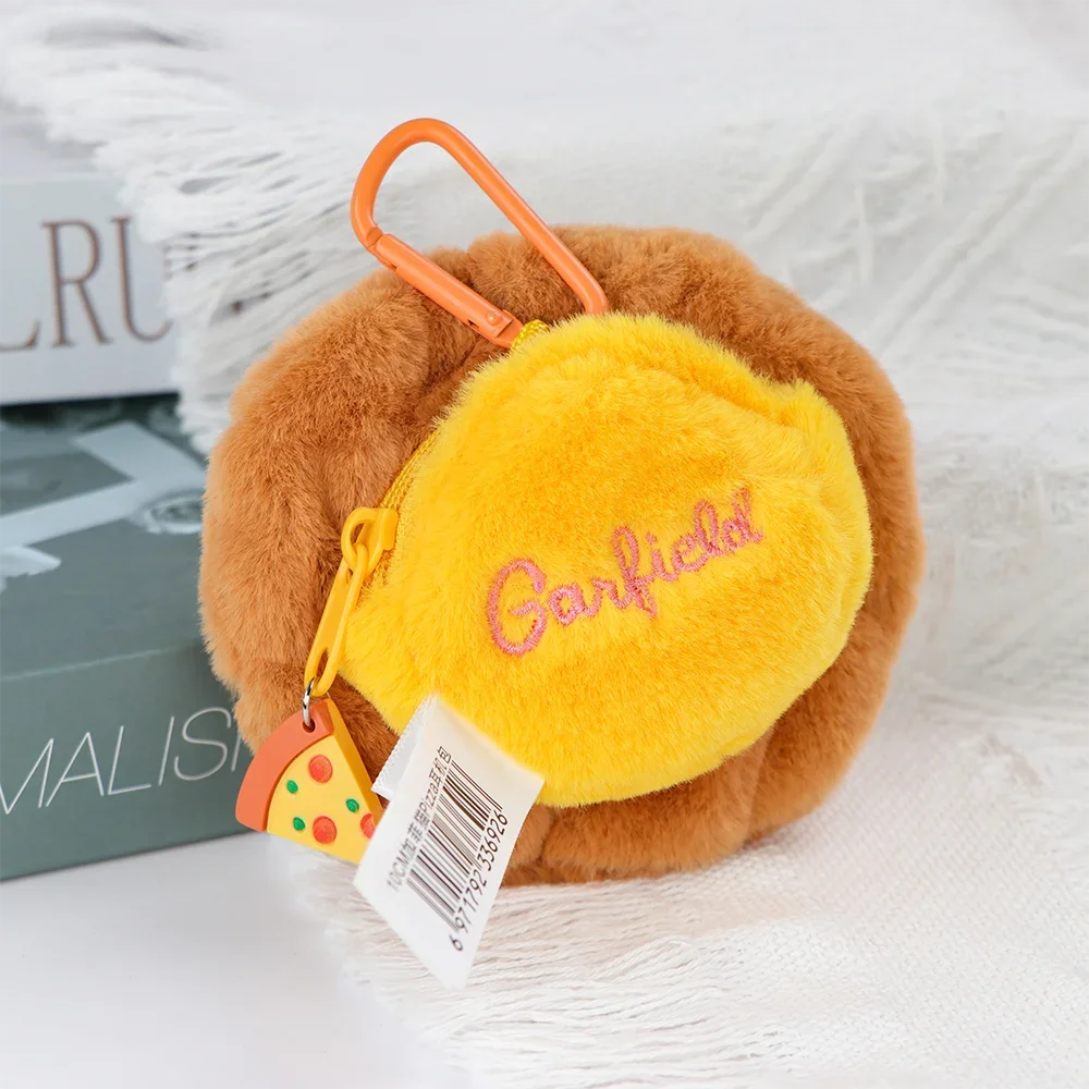 Garfield original saco de fone de ouvido de pelúcia bolsa de moedas portátil anime gato kawaii garfield saco pingente kawaii pendurado saco decoração 4.5 polegada