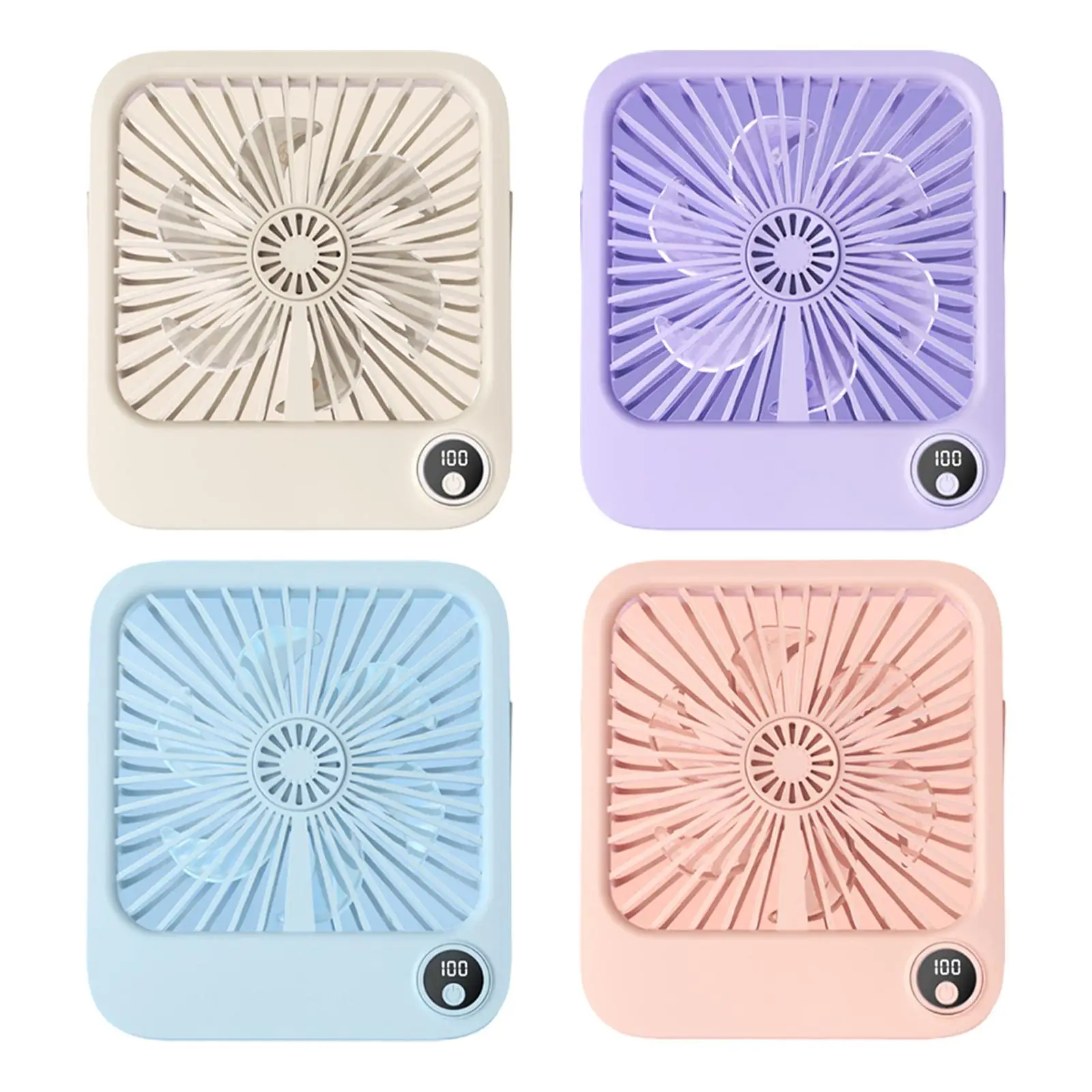 Mini Portable Fan Quiet 5 Speeds Adjustable USB Rechargeable Summer Cooling Fan for Outdoor Sports Office Travel Bedroom Desktop