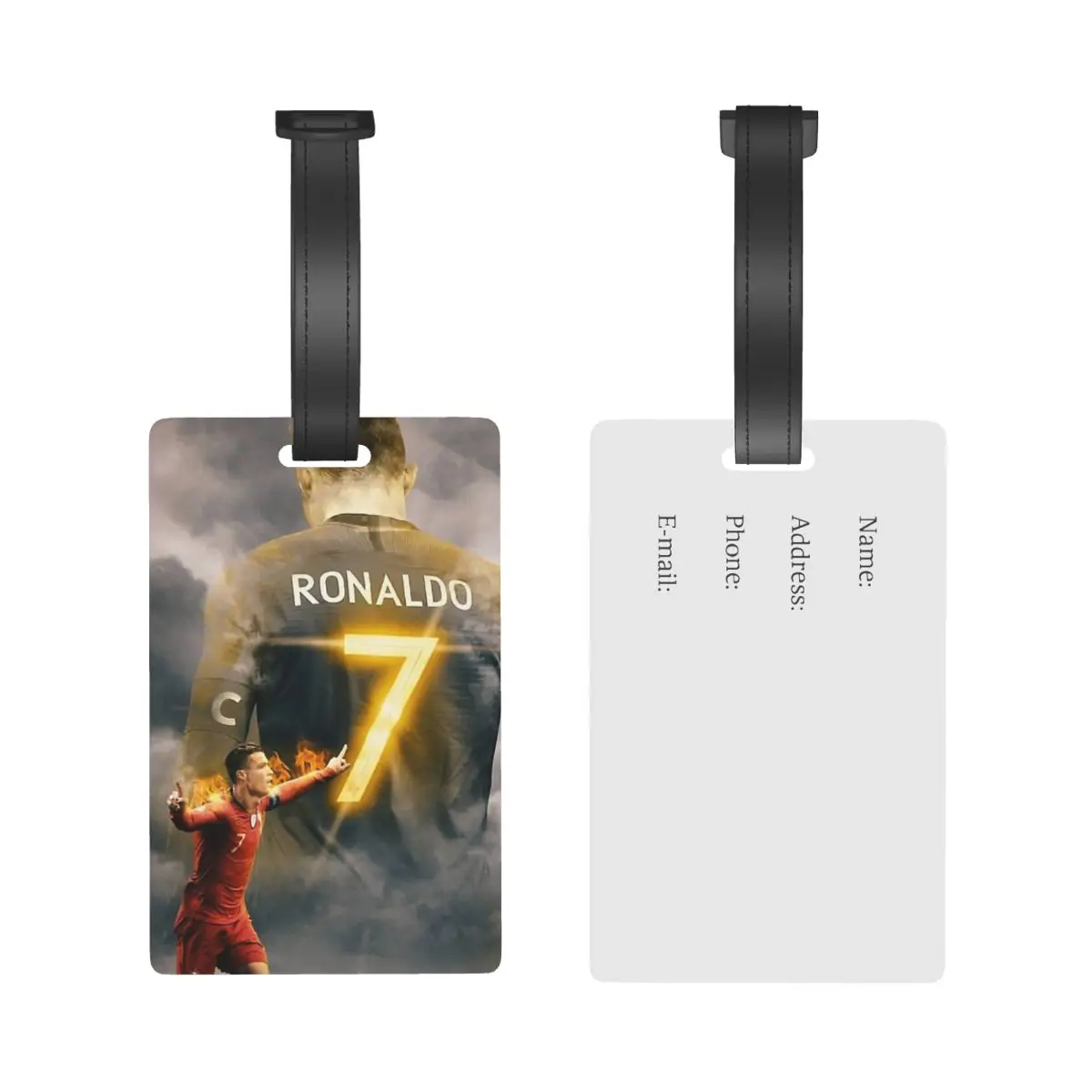 Cristiano Ronaldo Cr7 Luggage Tags Suitcase Accessories Travel Cute Baggage Boarding Tag Portable Label Holder ID Name Address