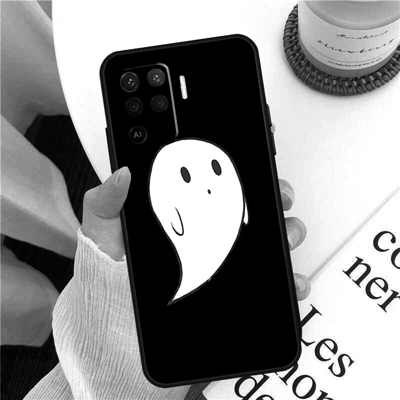 حافظة هالوين مخيف الشبح لهاتف اوبو A38 A80 A60 A40 A78 A18 A98 A58 A96 A76 A16 A94 A74 A54 A15 A17 A57 A77 A5 Pro