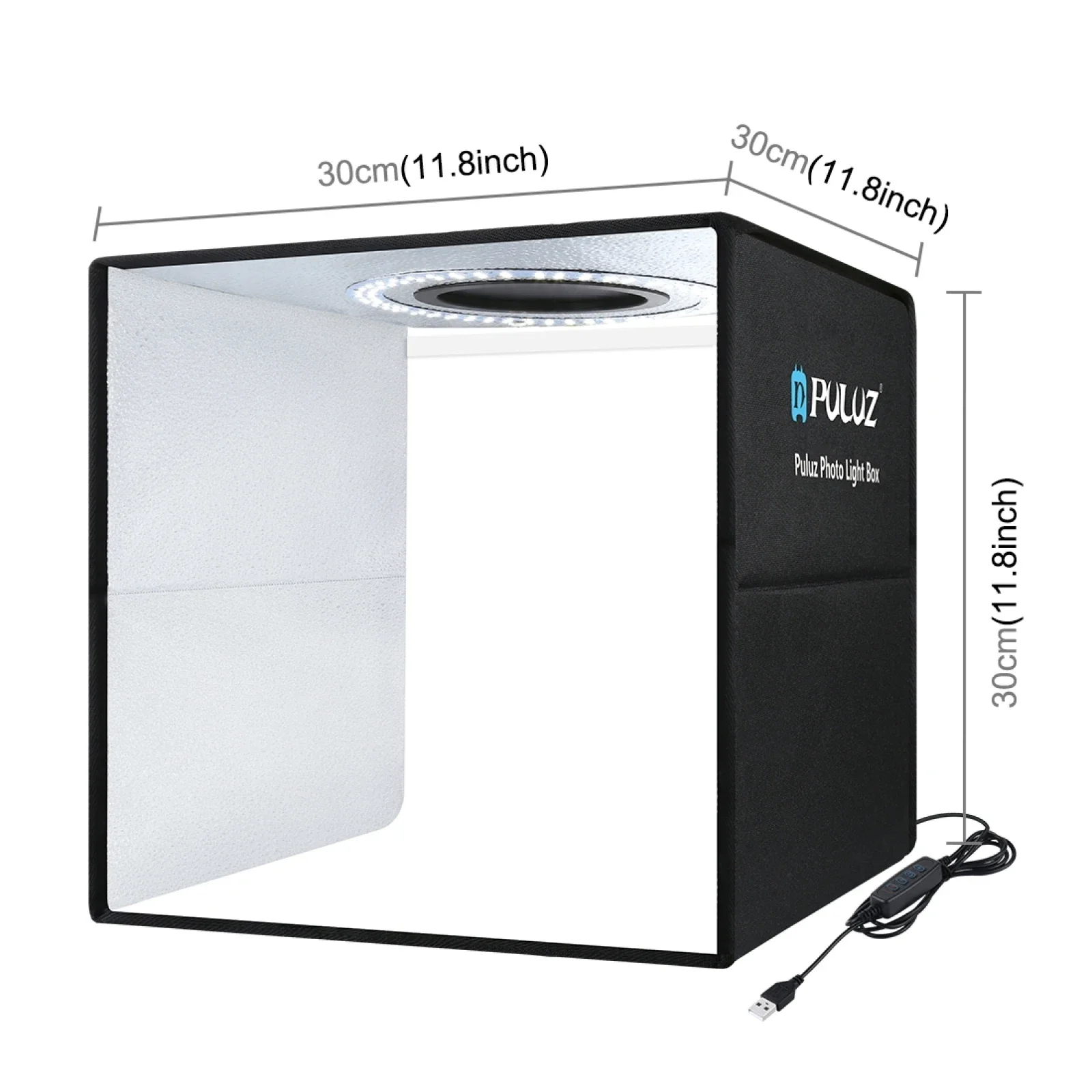 PULUZ 30CM Photo Studio Lightbox,Dimmable Light Box For Photo,Photography Studio Shooting Tent Box Kits 6/12 Colors Background