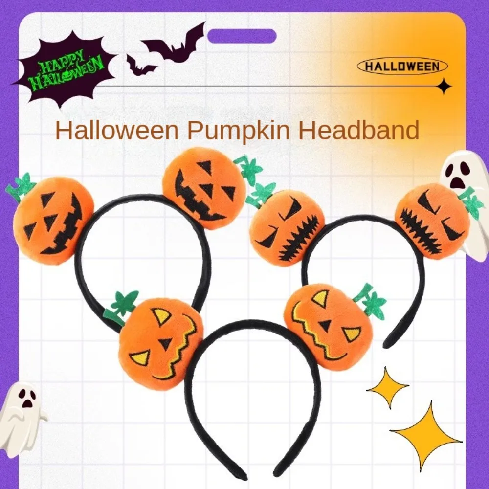 Soft Plush Halloween Cosplay Headband, Cartoon Headwear, Abóbora Diabo, Cabelo Hoop, peludo adereços, Fontes do partido, Performances de Palco