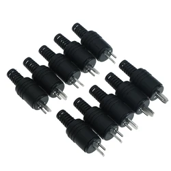 10pcs 2 Pin Din Male Plug Hifi Loudspeaker Audio Connectors