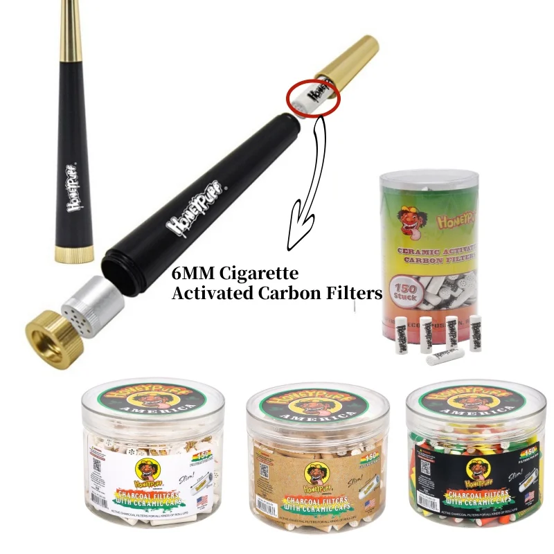 

EVIL Dry Burning Herb Pipes Smoking Grass 6MM Cigarette Activated Carbon Filters Removable Metal Tobacco Pipe Accessories