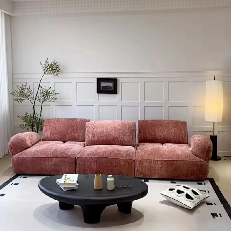 Vintage Snail Sofa Sponge Straight L-Shaped Configuration Removable