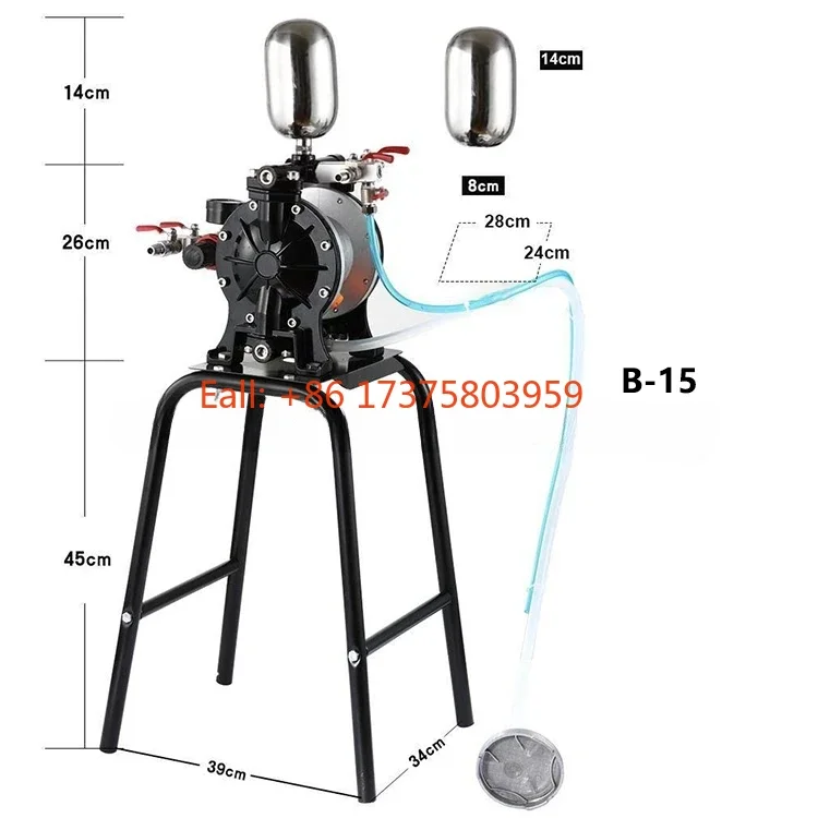 Industrial Heavy Du ty Pneumatic Painting Dual Diaphragm Pumps Air Operated Double Diaphragm Pump for Glue, Paint, Spray, Mixer