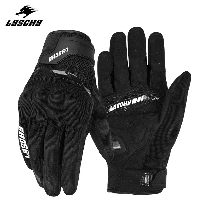 

LYSCHY LY-GW-011 Motorcycle Riding Guantes Summer Anti-drop Mesh Breathable Durable Full Finger Men and Women Motocross Gloves