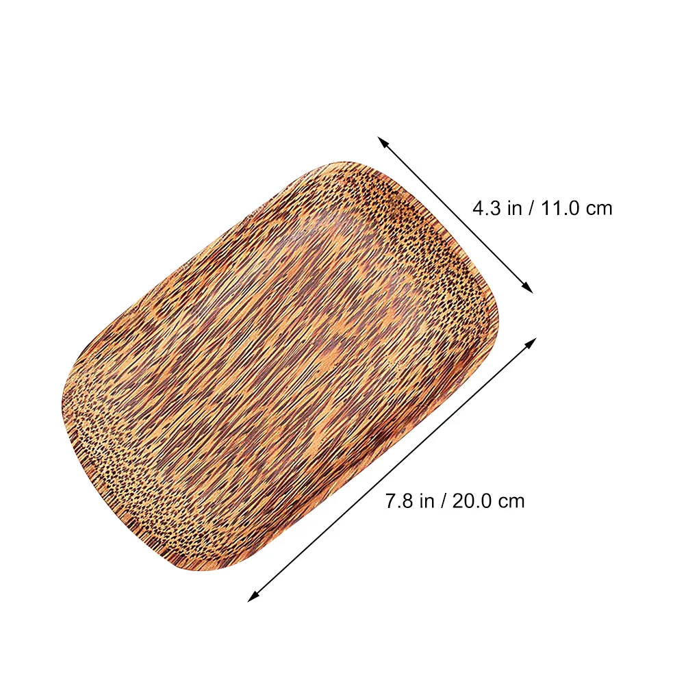 

1pc Coconut Wood Serving Tray For Fruit Candy Cookies Breakfast Dessert Storage Home Tableware Wooden Dish Decorative Plate