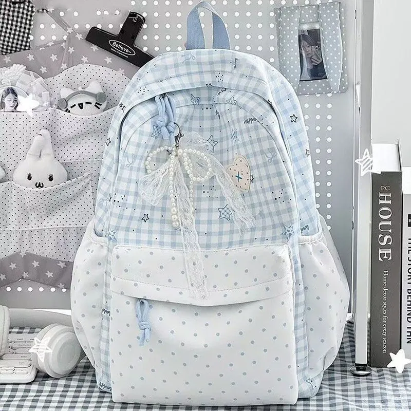 Lightweight Dual-Shoulder Backpack for Junior And High School Girls 2026 New Style School Bag High Aesthetic Value INS Style
