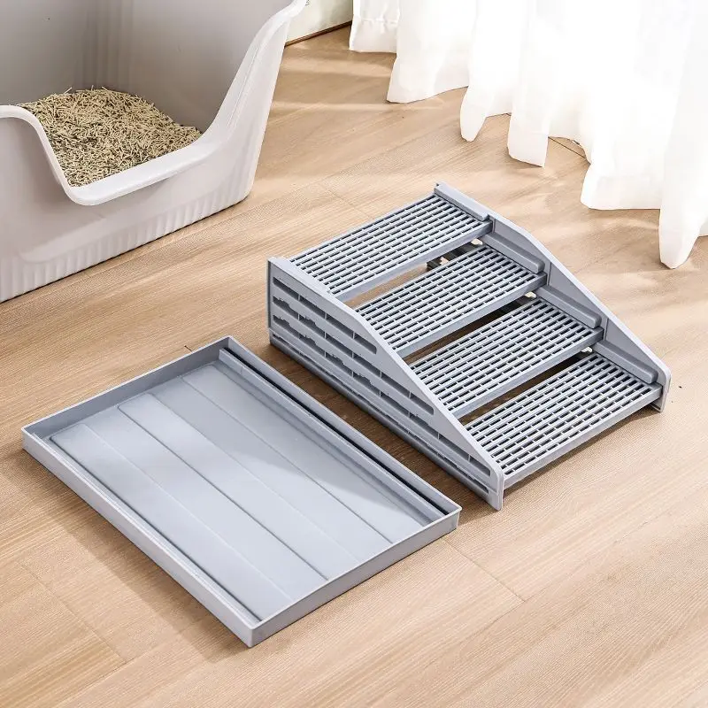 

Trapezoidal cat litter pad anti-splashing pad double-layer sand control pad toilet rubbing feet litter box
