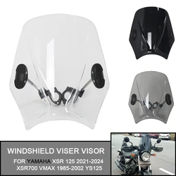 Motorcycle Windshield Round Headlight Street Bikes Windscreen Screen For YAMAHA XSR 125 2021-2024 XSR700 VMAX 1985-2002 YS125