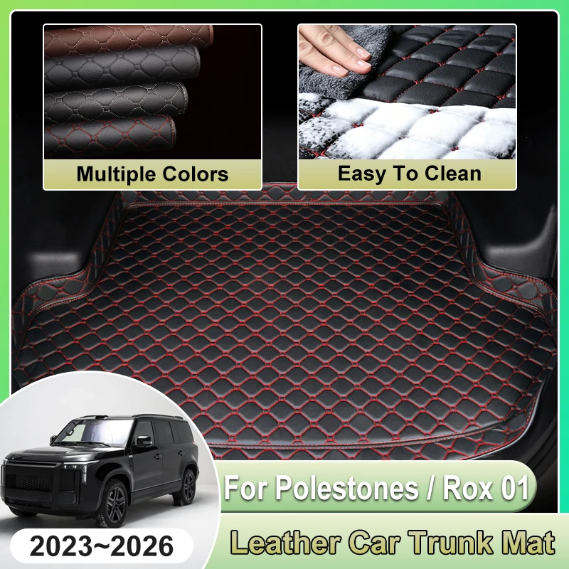 Car Trunk Boot Mat For Polestones Rox 01 Accessories 2026 2024 2025 2023 PU Leather Liners Pads Cargo Protection Cushion Carpets