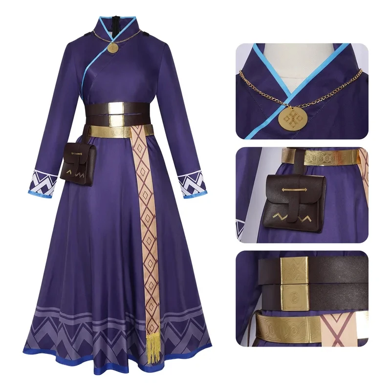 Prerita Arknights PRAMANIX THE PRERITAU Cosplay Costume for women halloween party dress female Cape FD1;6 - view 3