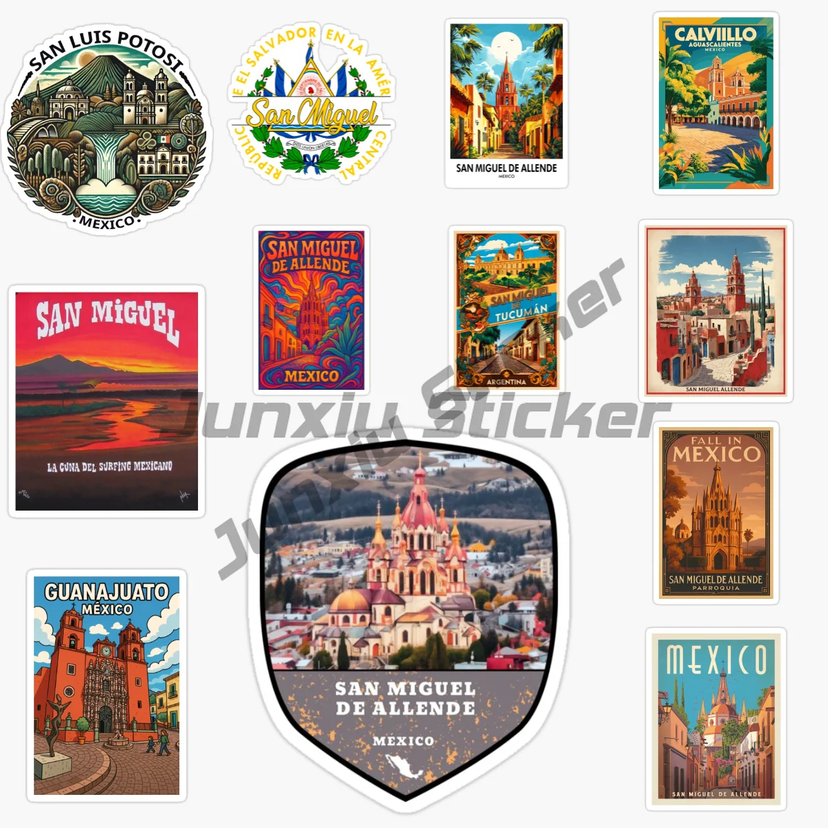 SAN MIGUEL DE ALLENDE México Guanajuato Patrimonio Cultural Mundial Arquitectura Arte Cultura y Naturaleza Adhesivos para Automóviles