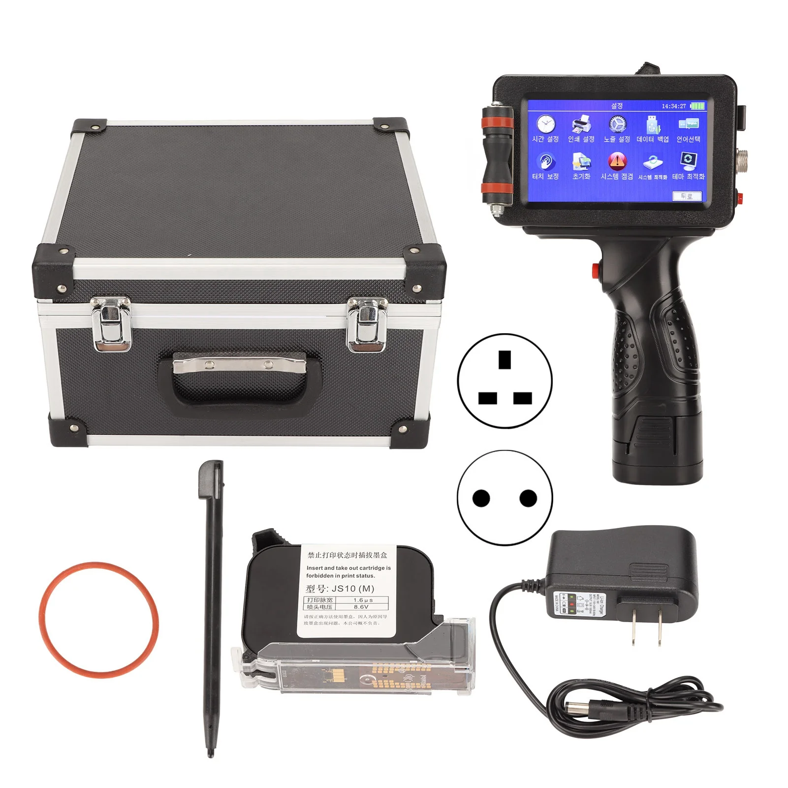 

Портативный прочный ручной струйный принтер Струйный принтер с 4,3-дюймовым ЖК-сенсорным экраном Быстросохнущий ручной принтер для этикеток с датой