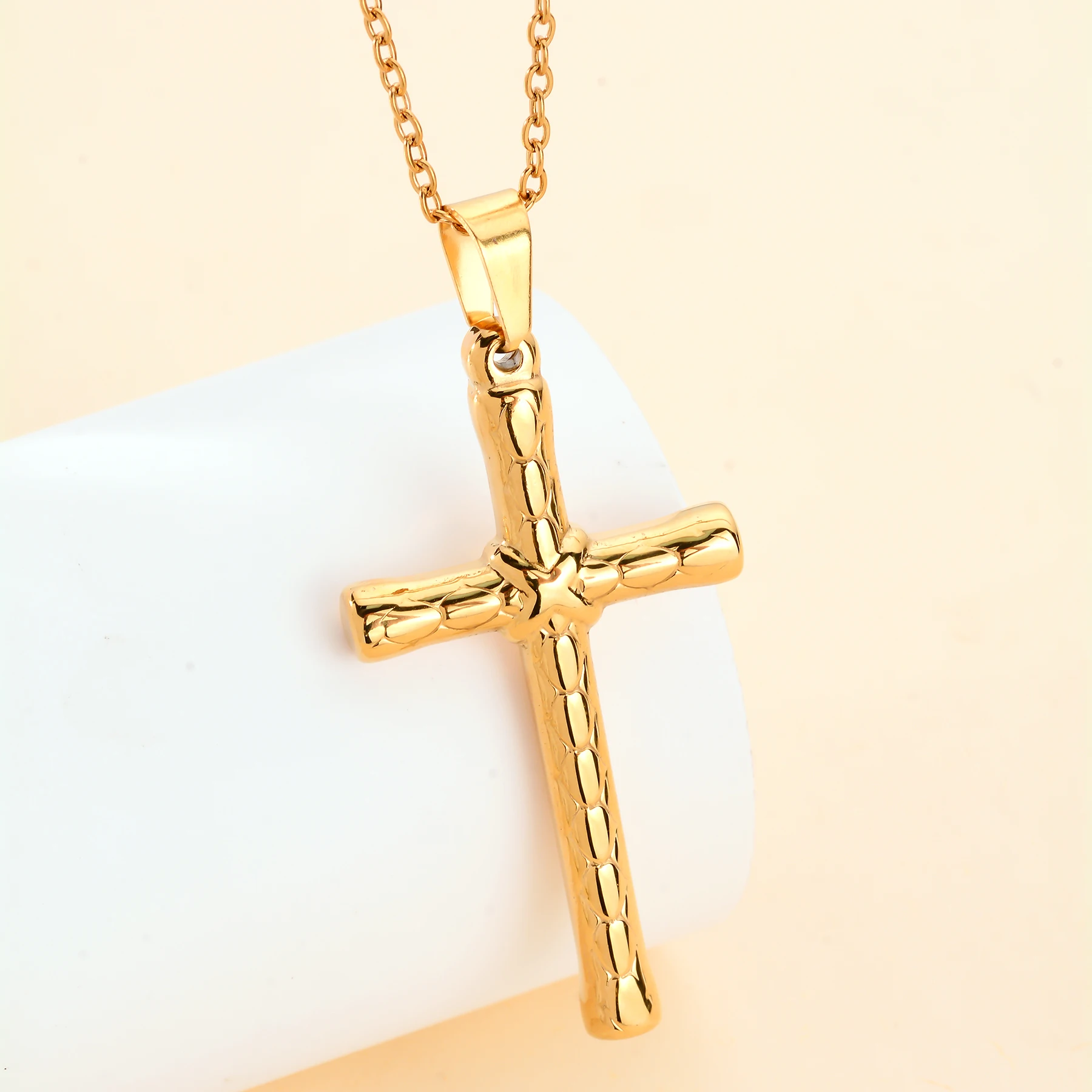 Edelstahl Vintage Christliches Kreuz Urnen-Halskette für Einäscherungsasche, Andenken-Schmuck, Asche-Gedenk-Anhänger mit 20-Zoll-Kette – Detail 8
