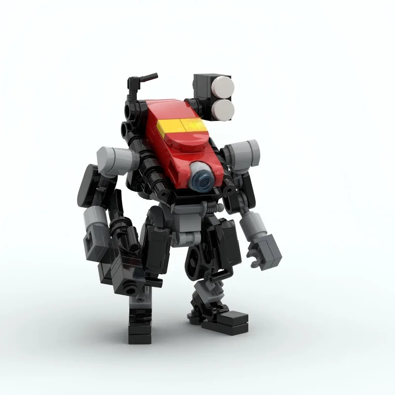 Moc bloco de construção pequena armadura robô exoesqueleto mecha guerreiro modelo ornamento montagem brinquedo diy crianças educação brinquedos crianças presente