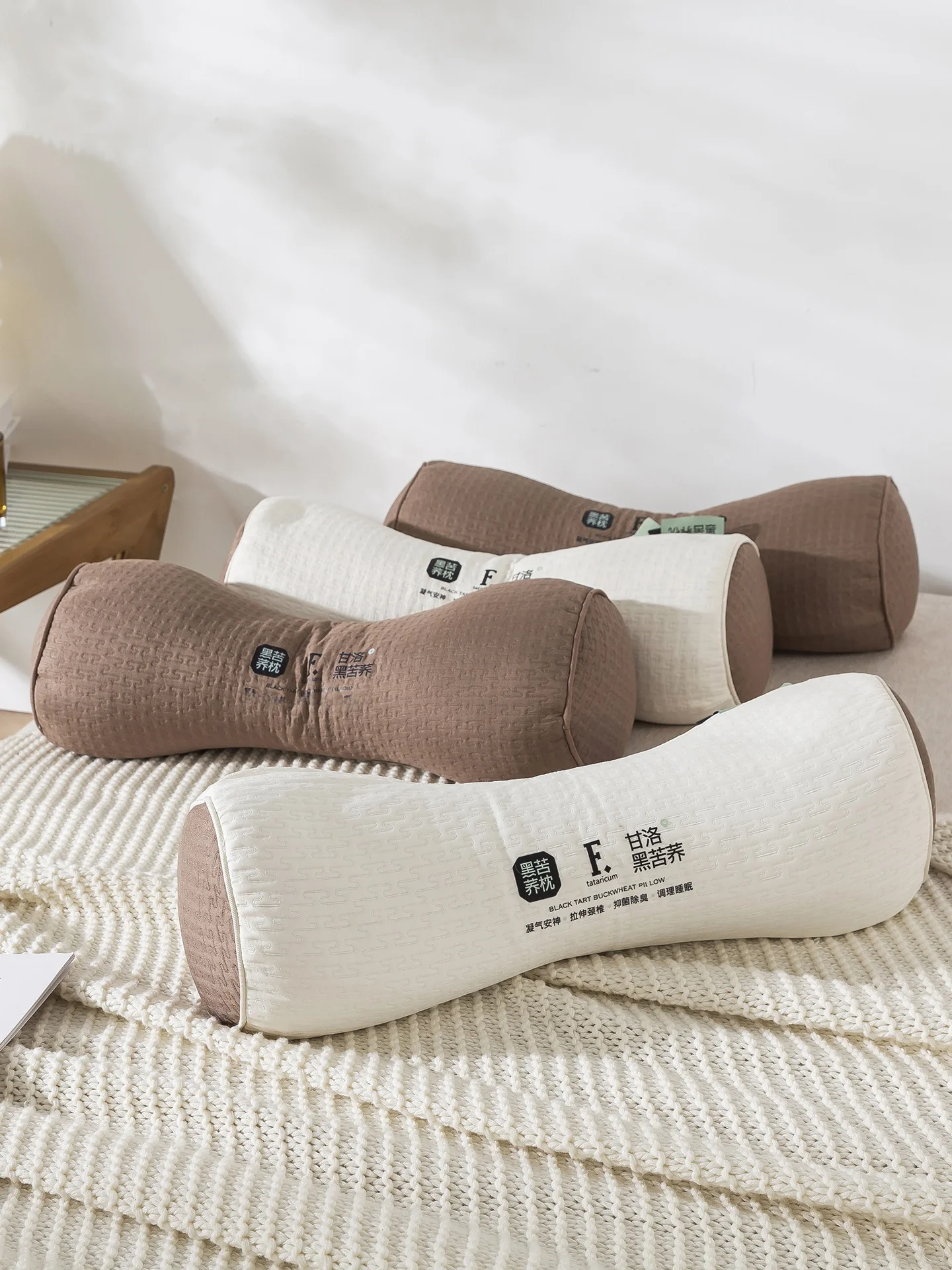 

Подушка для шеи Wood Leisure с гречневым наполнителем, черная, низкая цилиндрическая, для сна, для одного человека, цилиндрическая низкая подушка