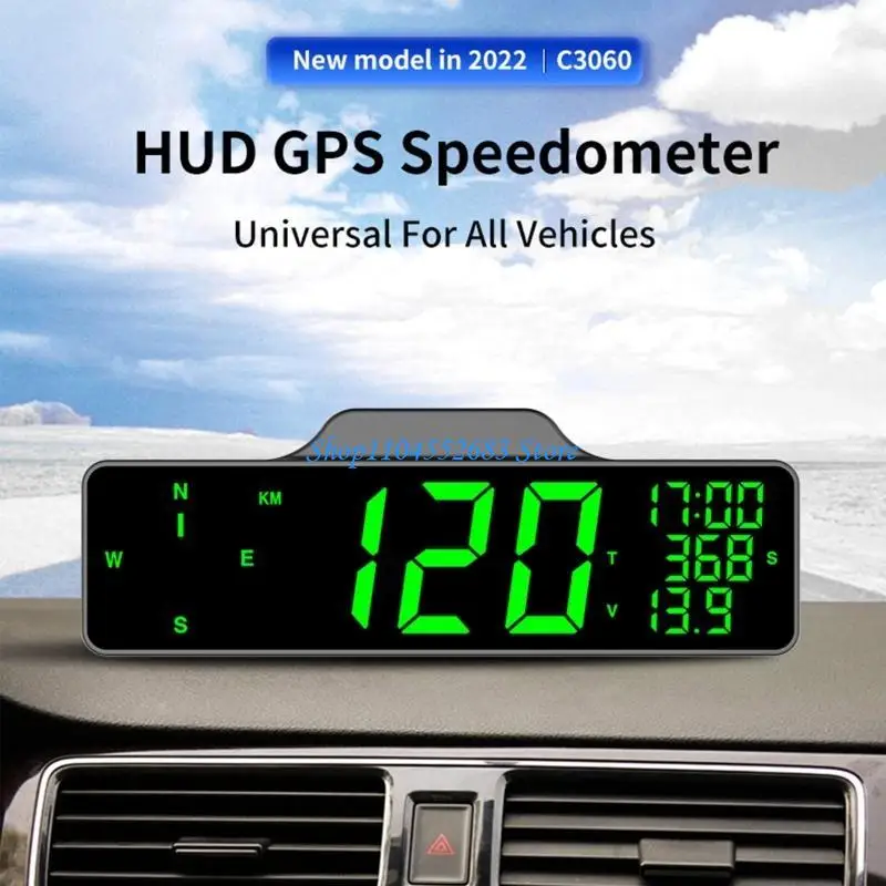Y6GD HUD Head Up Display Monitor for Car HUD GPS Over speed Warning System Auto Electronic Alarm for KM/Miles Swi