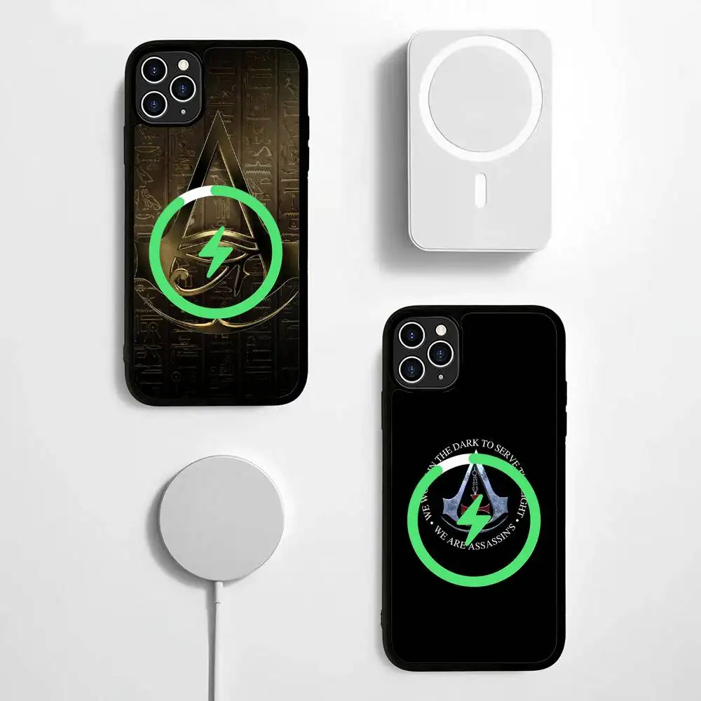 Funda para Teléfono con Logotipo del Clásico Juego A-Assassin-S-Creed para iPhone 17 Air 16 15 14 13 12 Pro Max Plus, Compatible con Carga Inalámbrica Magsafe
